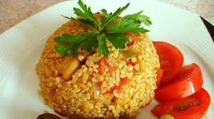 kerevizli-bulgur pilavı